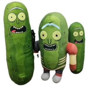 Set of 3 • Rick & Morty Pickle Plushes • 2 Styles, 3 Sizes (See Pics) [144]